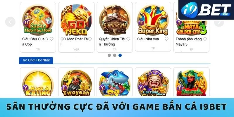 Săn thưởng cực đã với game Bắn Cá I9bet 